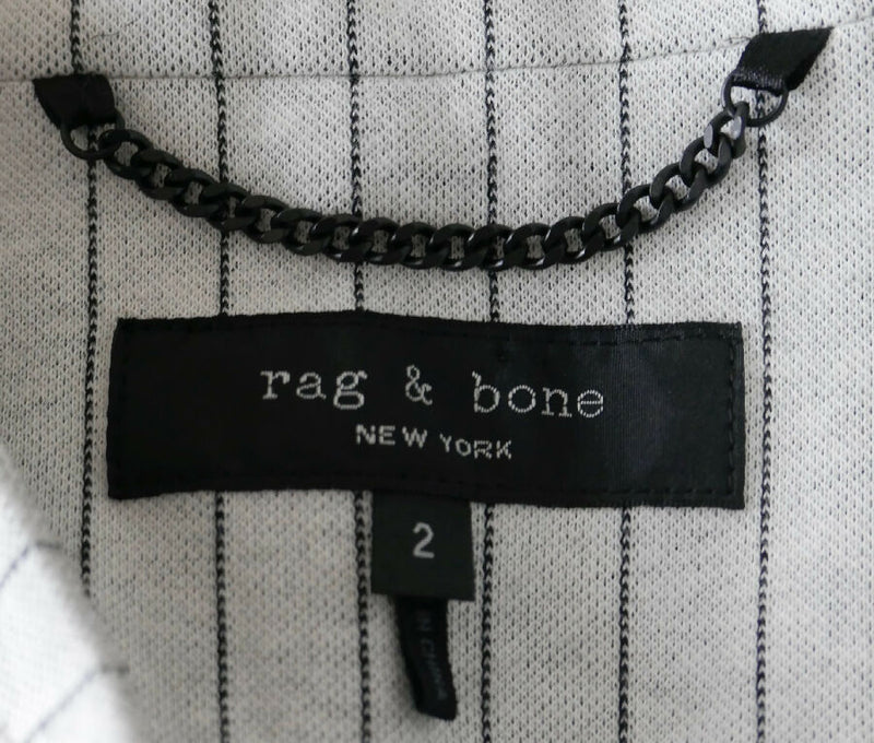 Rag & Bone women's grey pinstripe Slade blazer