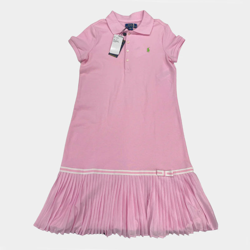 Polo Ralph Lauren girl's baby pink cotton short-sleeve dress