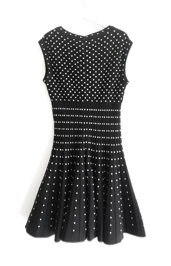 Alaia black and white knit skater dress – Loop Generation