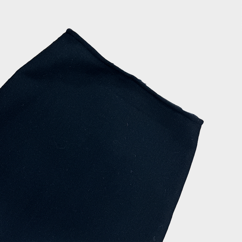 Alaïa black wool fringed skirt