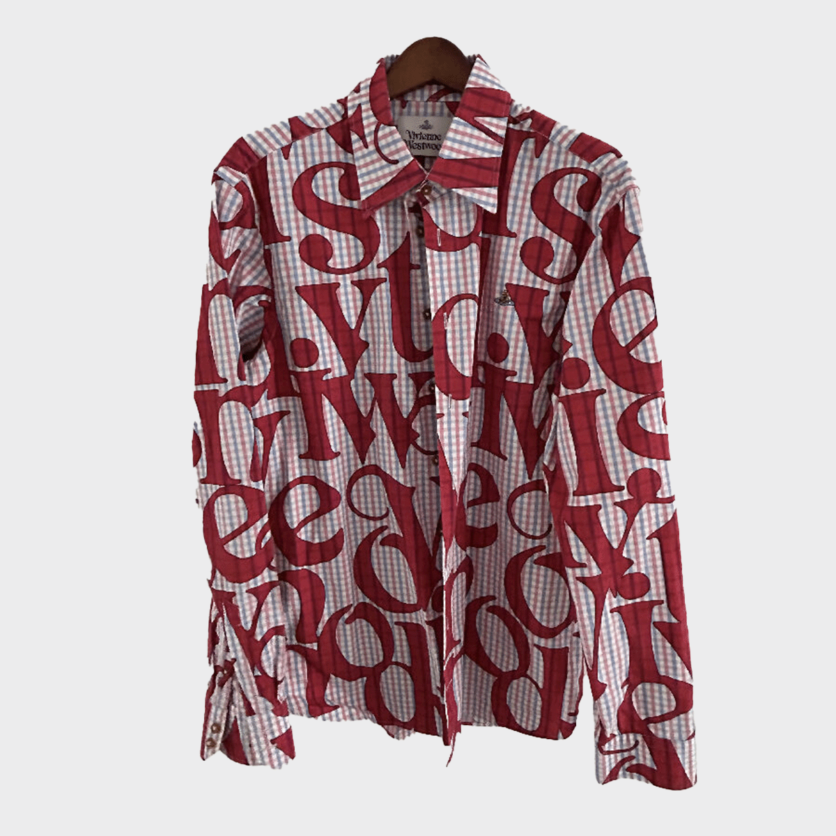 Vivienne Westwood men's pink, blue and white shirt – Loop Generation