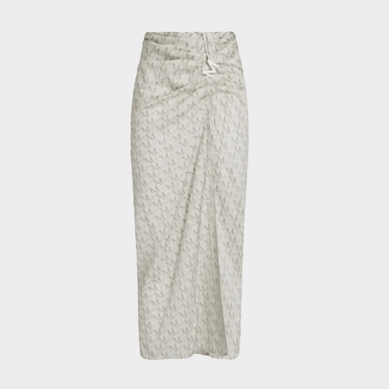 Magda Butrym women's ecru Silk mid-length skirt