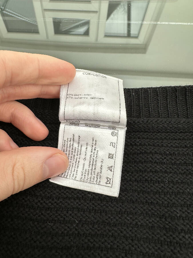 CHANEL women’s black knitted cashmere oversized cardigan