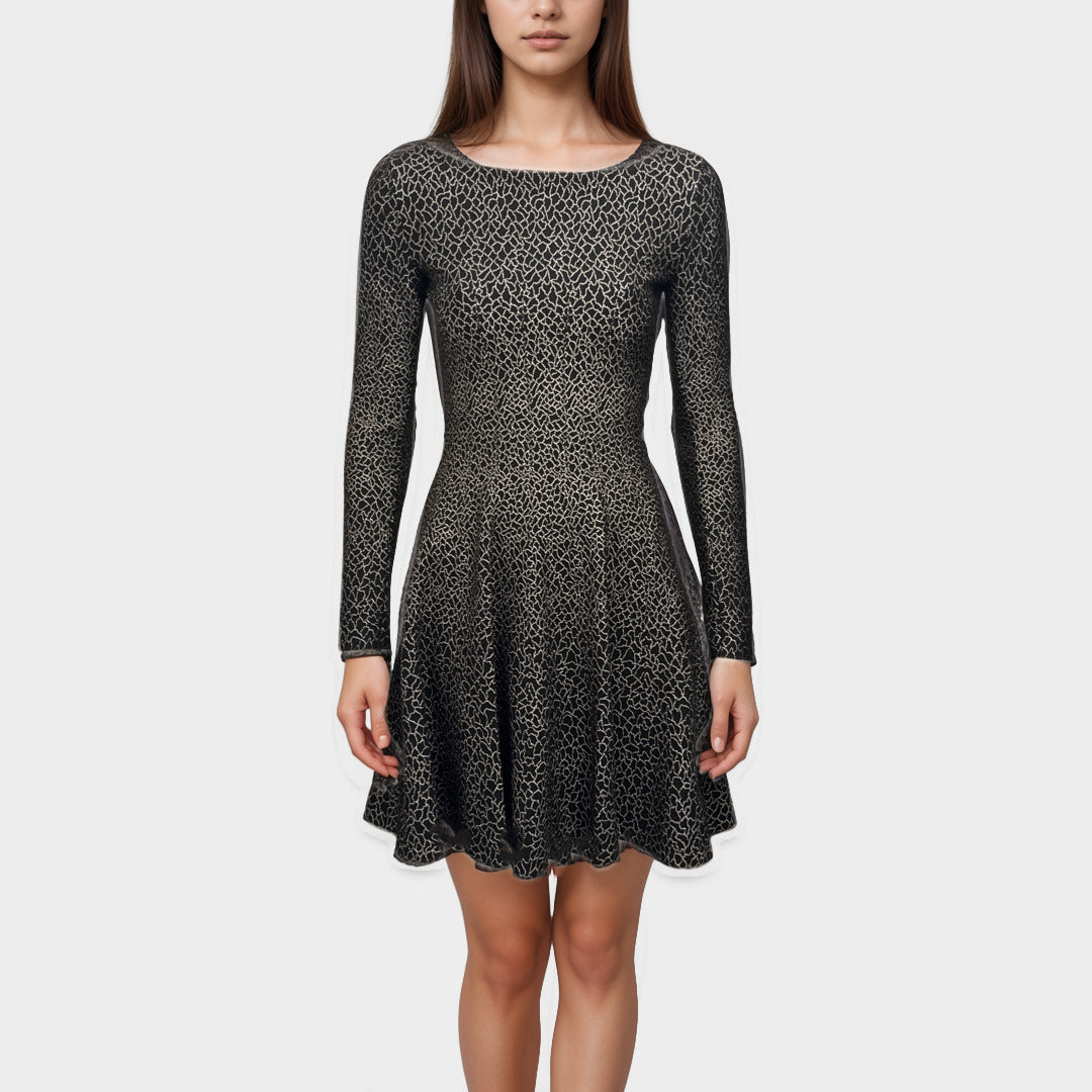 Alaia Black and gold glitter mini dress – Loop Generation