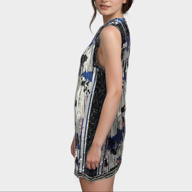 EMILIO PUCCI Multicolor fringed sequin mini dress