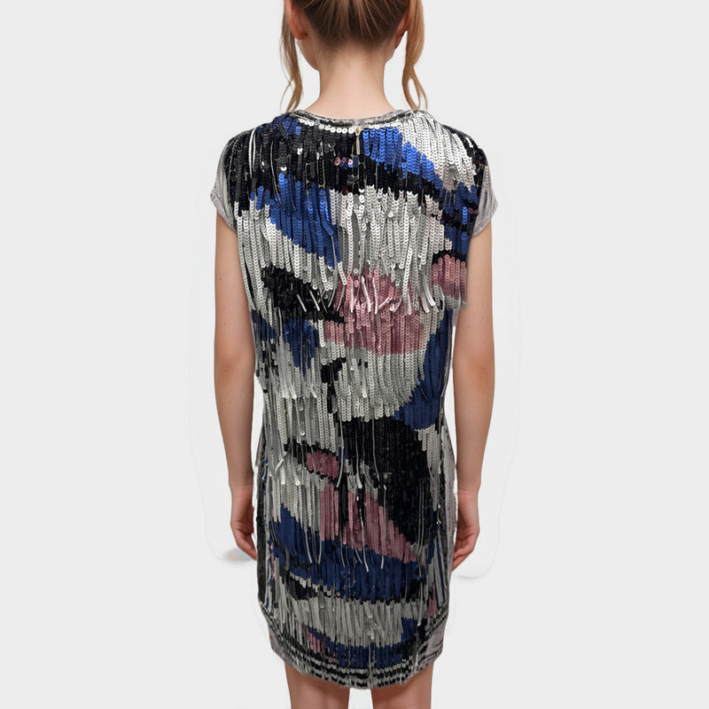 EMILIO PUCCI Multicolor fringed sequin mini dress