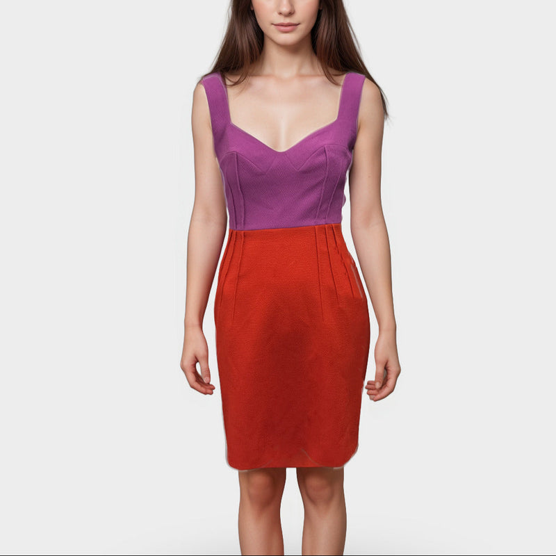 Emilia Wickstead Purple and Red Dress