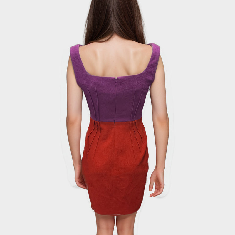 Emilia Wickstead Purple and Red Dress