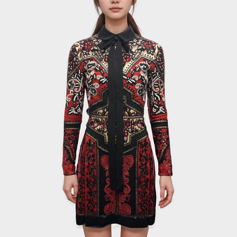 Elie Saab multicoloured sequined mini dress