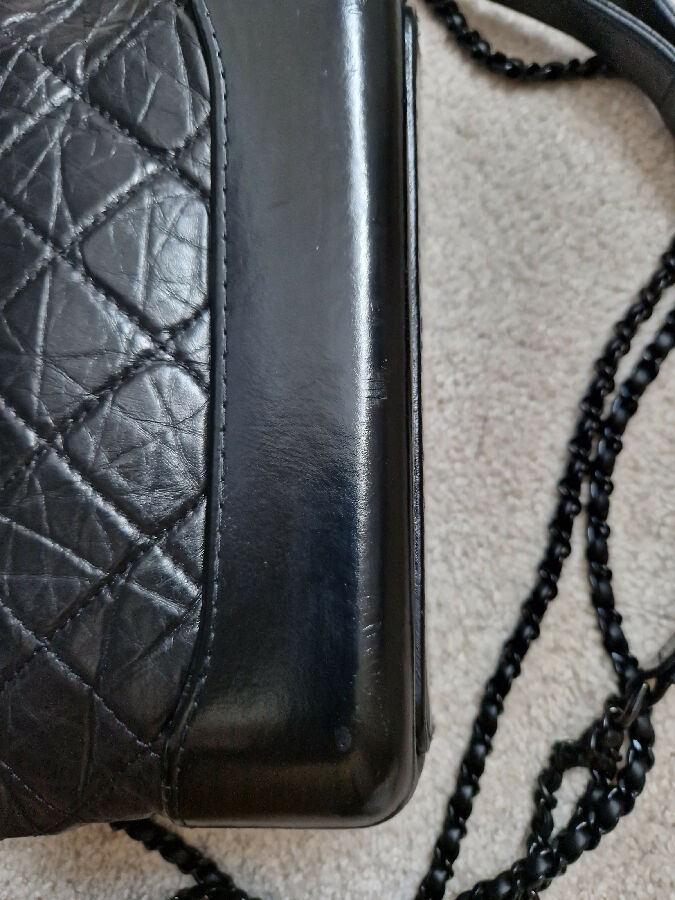 Chanel black quilted leather “So Black Gabrielle” handbag
