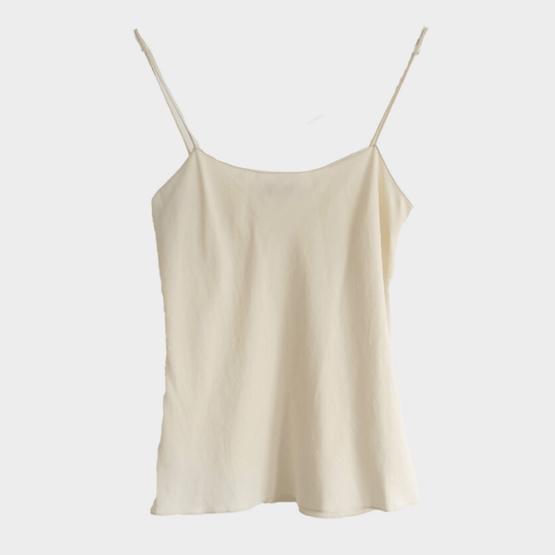 The Row women's Nude Silk Camisole Vest Top
