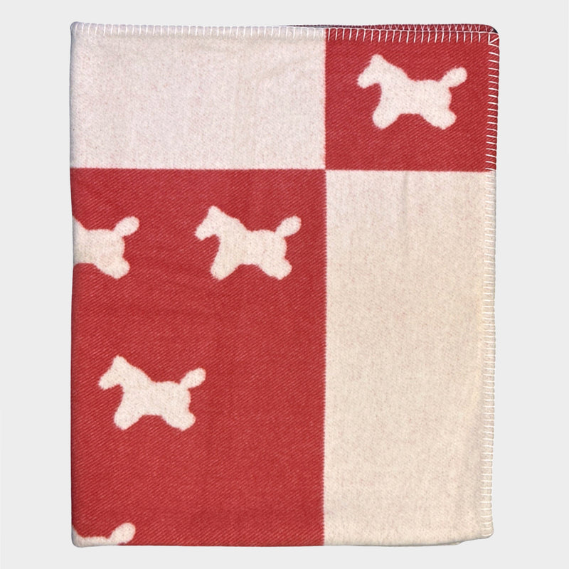 Hermes beige and pink wool/cashmere Adada Avalon throw blanket