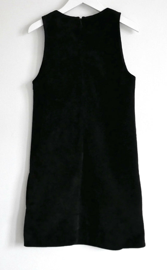Saint Laurent women's Embellished Black Suede Sheath Dress