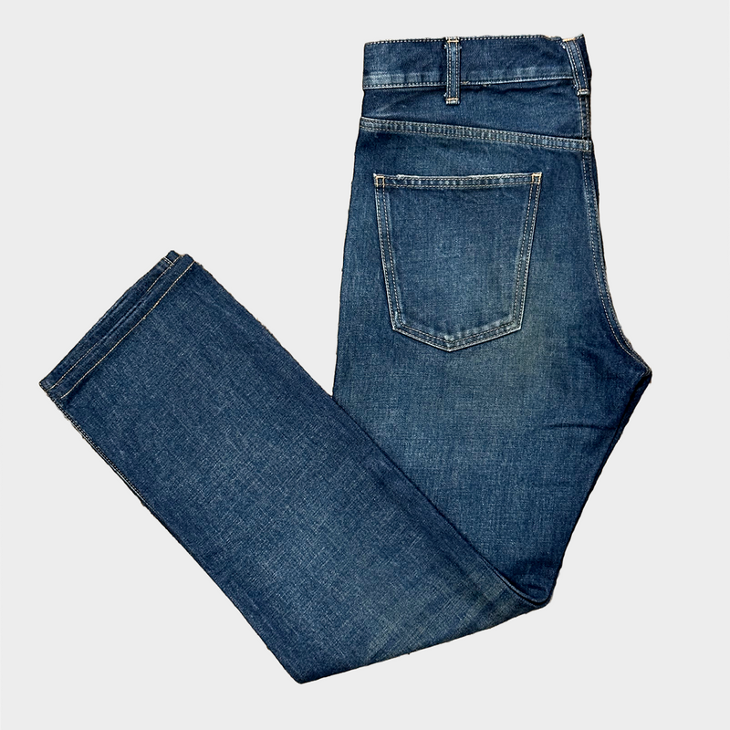 Celine men's blue cotton washed jeans