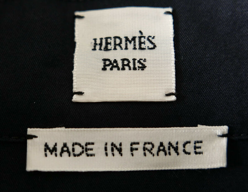 Hermes women's black Studded Shirt Dress