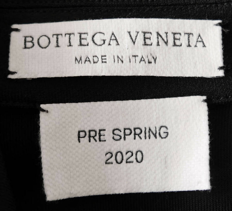 Bottega Veneta black crepe long-sleeved shirt dress