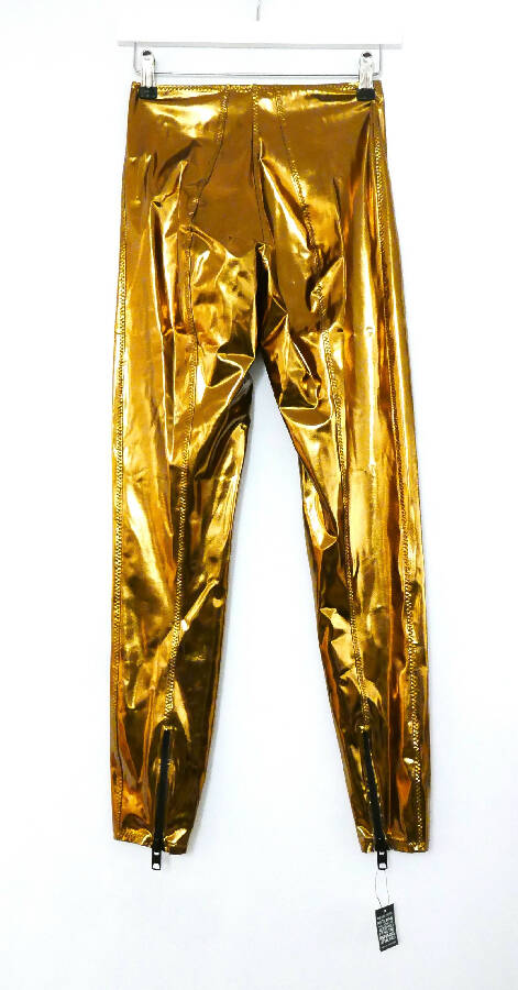Lisa Marie Fernandez women's gold metallic nylon karlie leggings