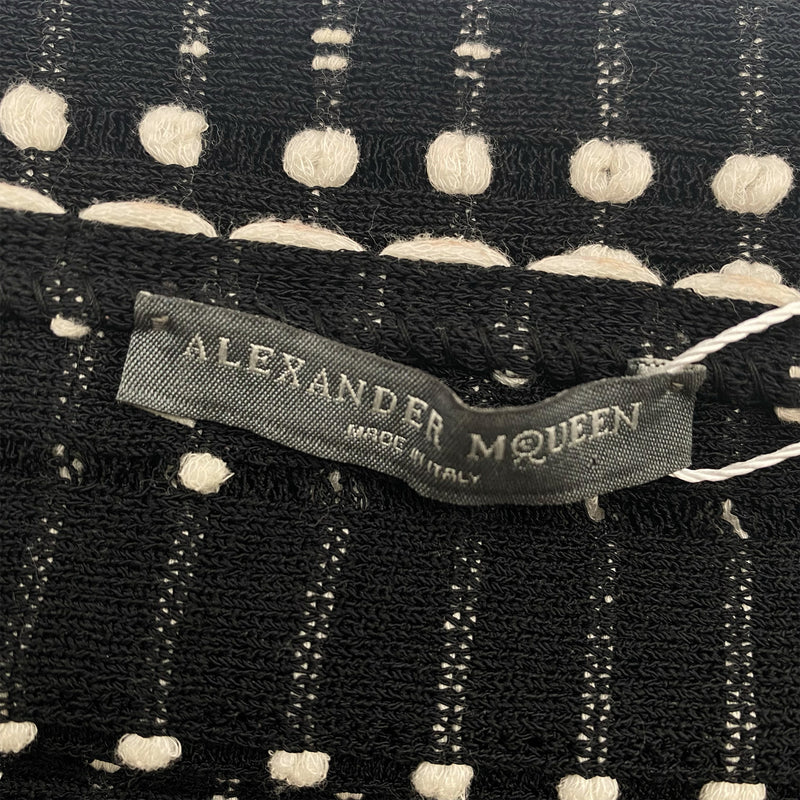 ALEXANDER MCQUEEN cropped off-shoulder knit top