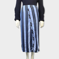 pre-owned ACNE STUDIOS blue skirt with navy stripes