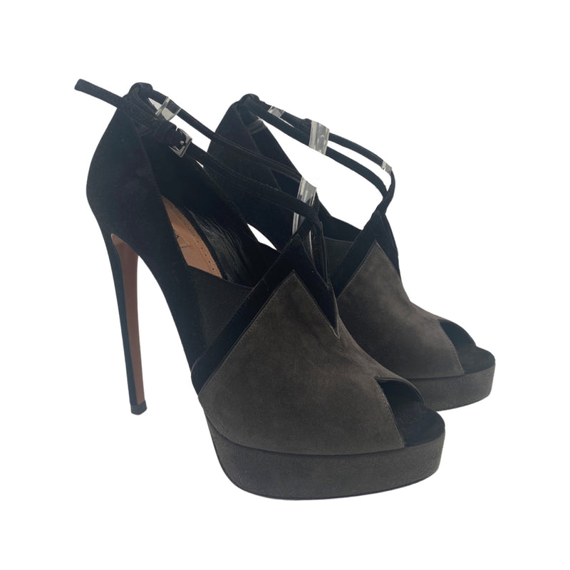 second-hand ALAÏA multicolour suede heels