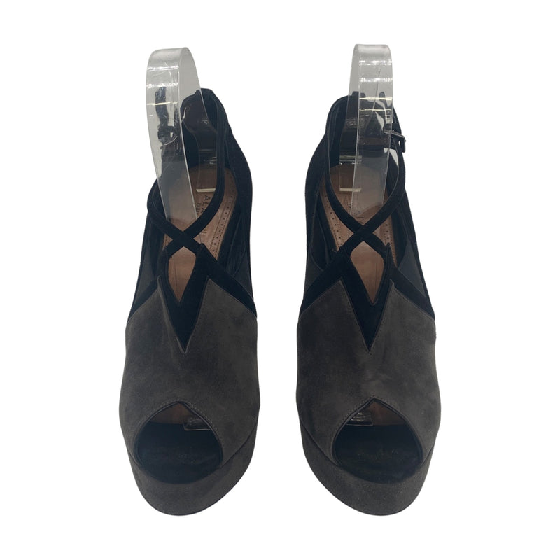 pre-loved ALAÏA multicolour suede heels 