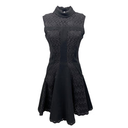 pre-loved ALEXANDER MCQUEEN black lace cotton dress