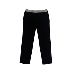 pre-owned ALEXANDRE VAUTHIER black trousers with Swarovski crystals | Size FR40