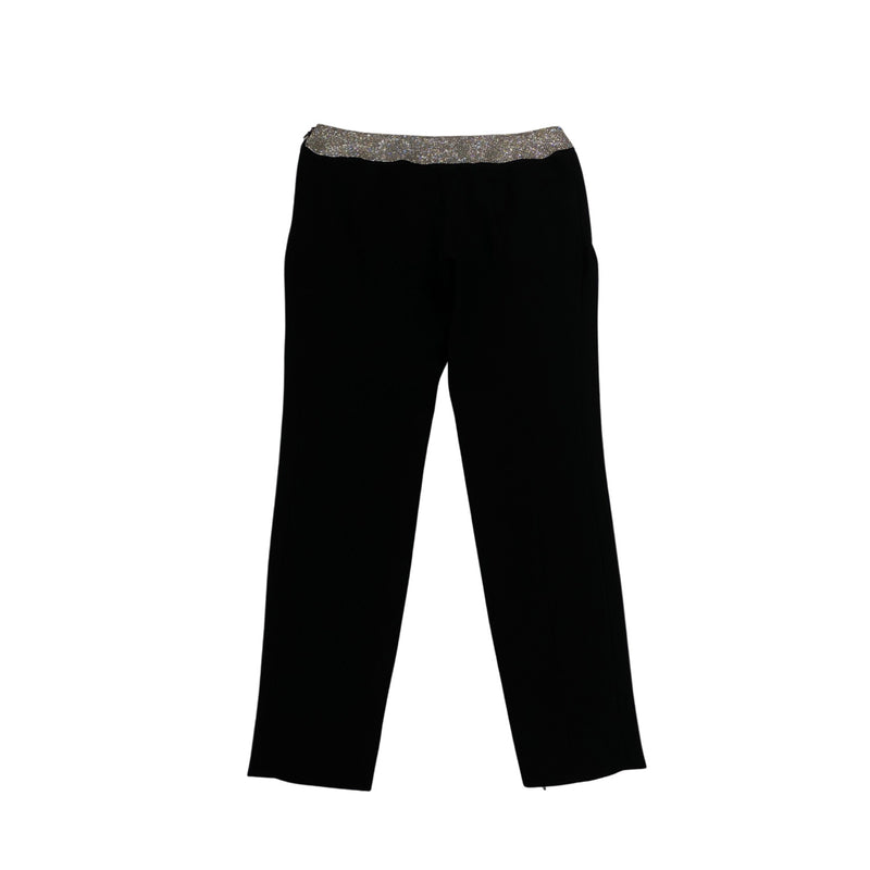 second-hand ALEXANDRE VAUTHIER black trousers with Swarovski crystals | Size FR40