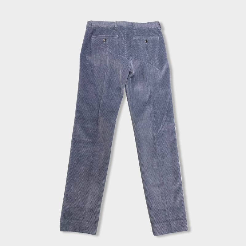 second-hand AMI by Alexandre Mattiussi corduroy blue and grey trousers | Size FR38