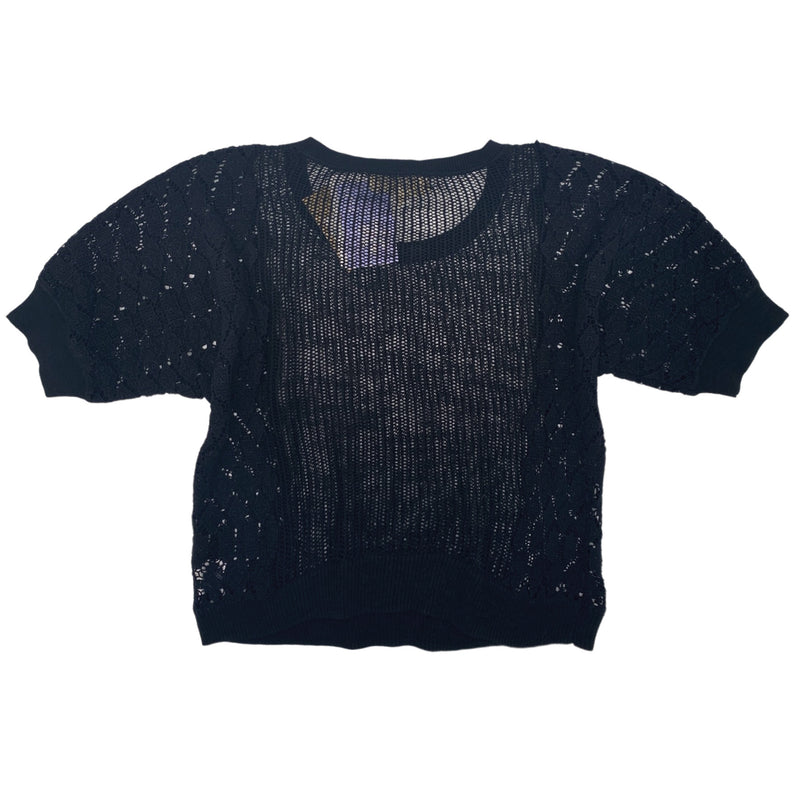 pre-owned ATHE black crochet blouse