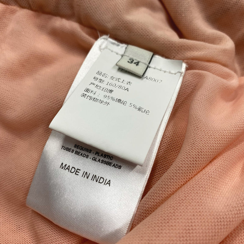 PIERRE BALMAIN peach embellished top