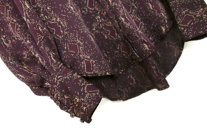 Equipment women's burgundy python print silk helaine shirt