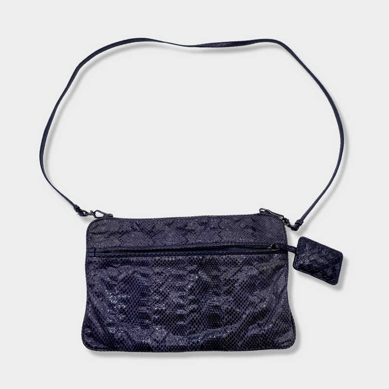 BOTTEGA VENETA purple exotic leather bag