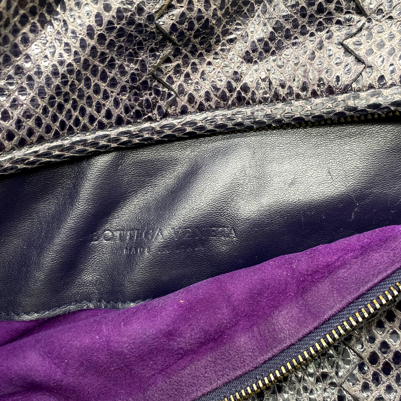 BOTTEGA VENETA purple exotic leather bag