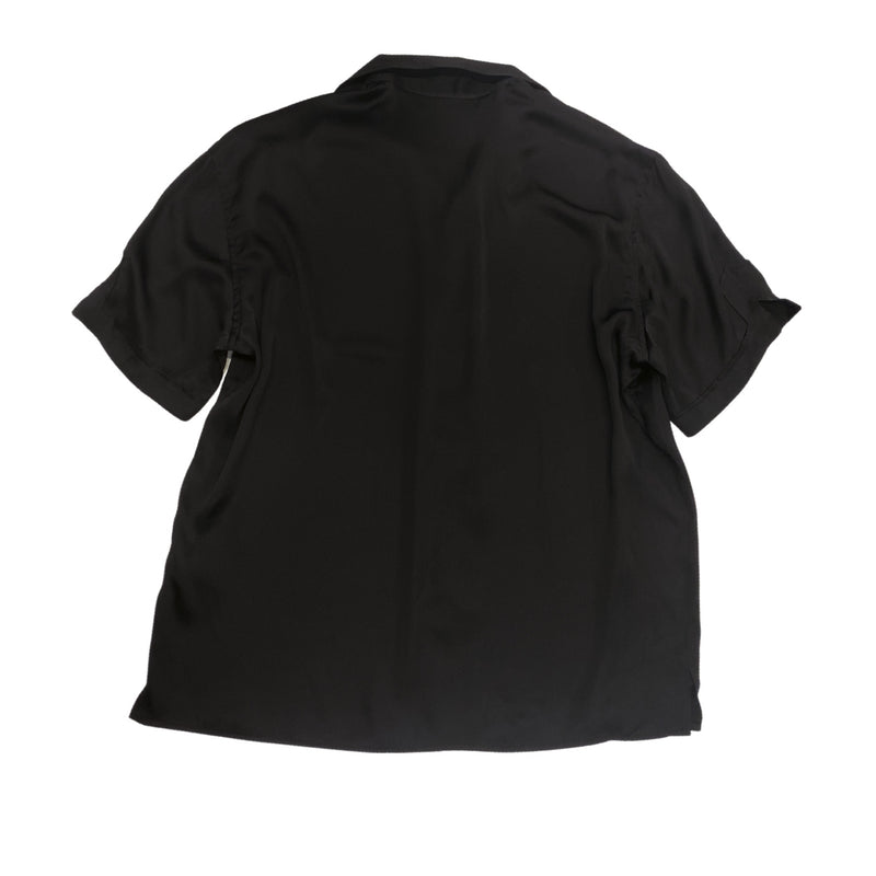 pre-owned BOTTEGA VENETA black silk loose shirt