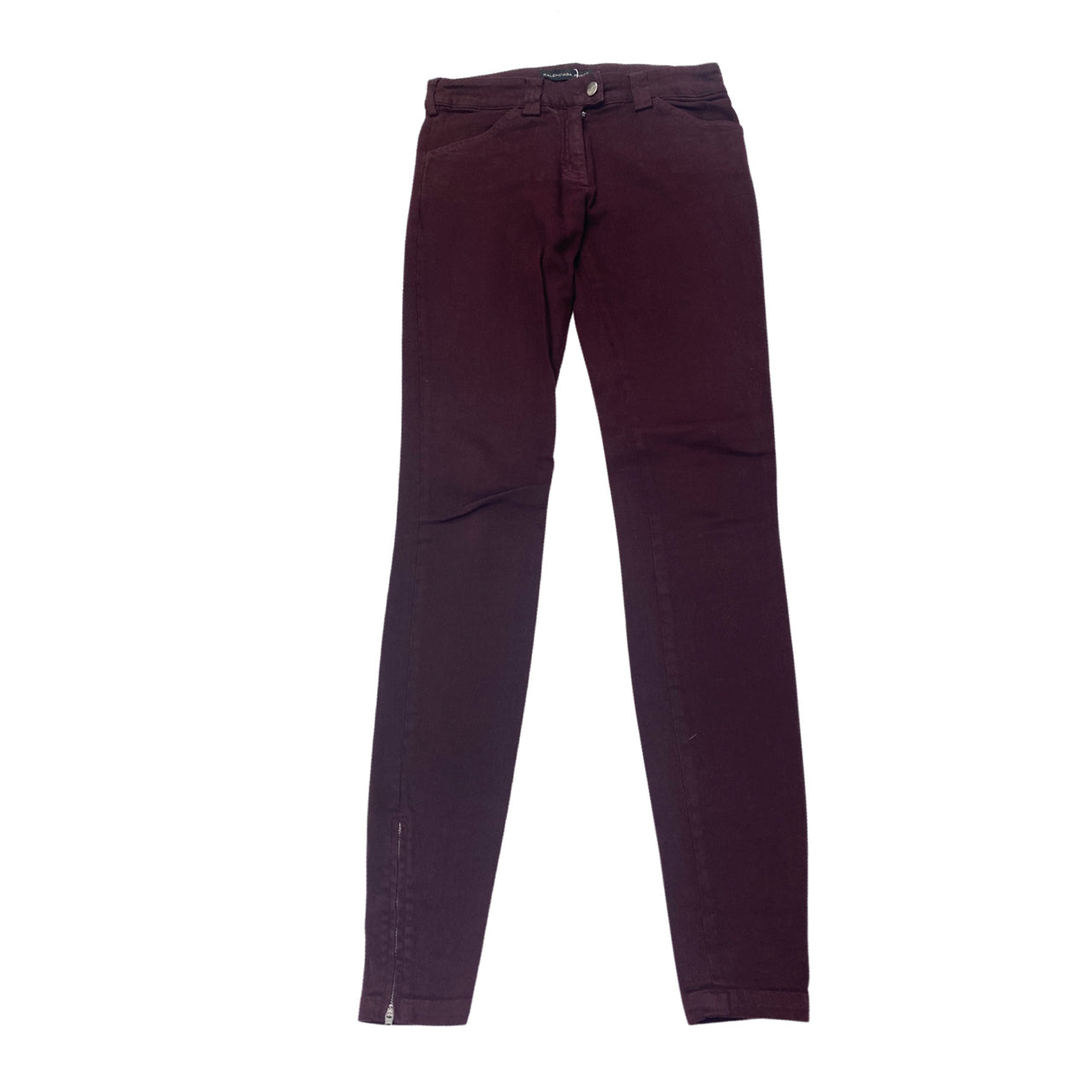 fællesskab atlet input BALENCIAGA burgundy cotton skinny jeans – Loop Generation