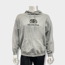 pre-owned BALENCIAGA grey cotton hoodie | Size M