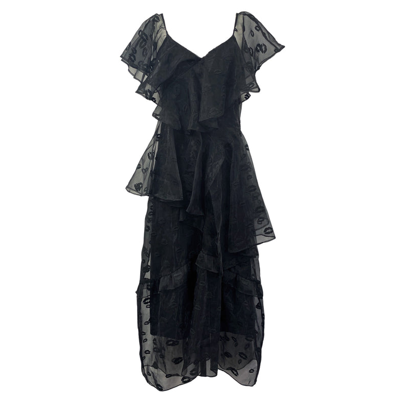 pre-loved HOFMANN COPENHAGEN black mesh dress