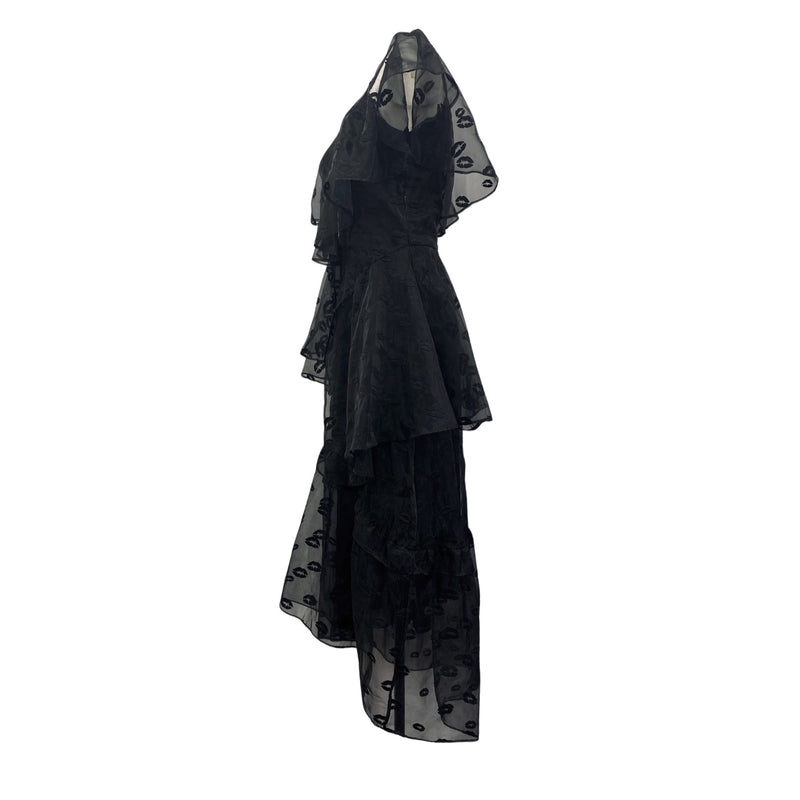 second-hand HOFMANN COPENHAGEN black mesh dress