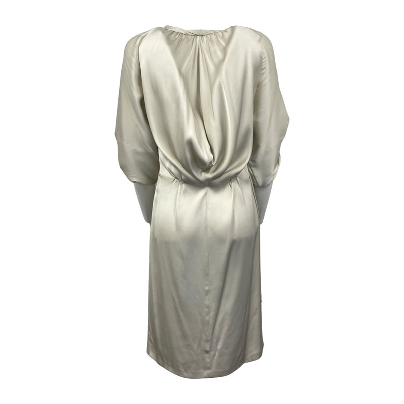 second-hand BOTTEGA VENETA grey silk dress