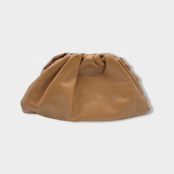 pre-owned BOTTEGA VENETA camel leather pouch