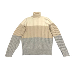 pre-loved BRUNELLO CUCINELLI pastel cashmere turtleneck jumper | Size IT48