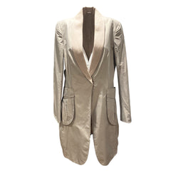 pre-owned BRUNELLO CUCINELLLI beige coat | Size IT46