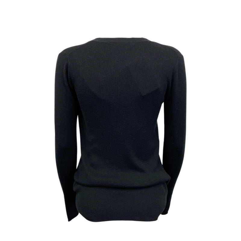 CO black silk cardigan