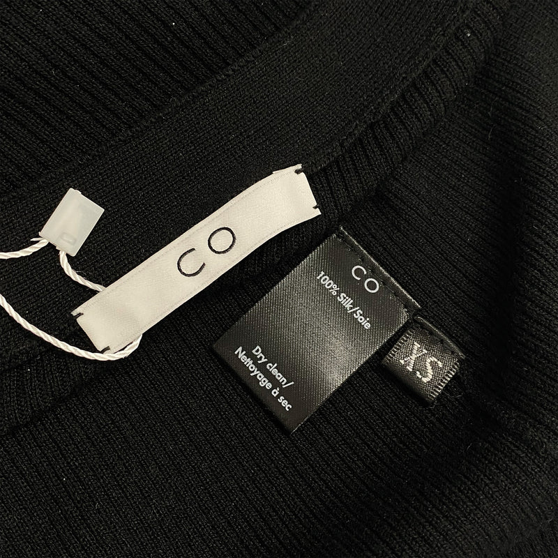 CO black silk cardigan