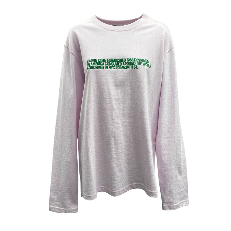 pre-owned CALVIN KLEIN 205W39NYC pink and green cotton sweatshirt | Size M
