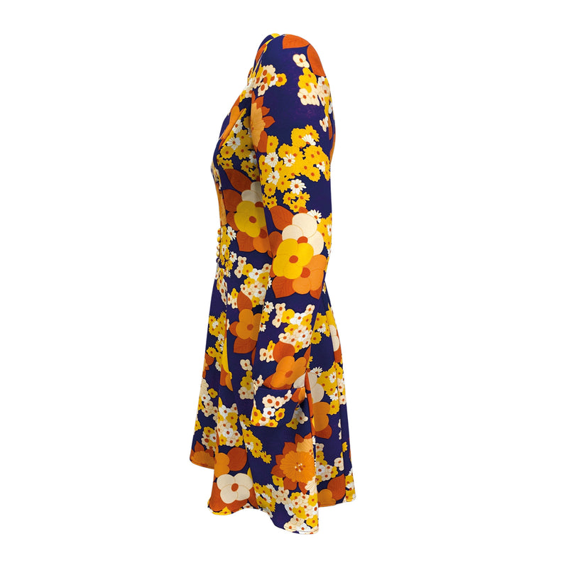 CARVEN orange and purple floral dress