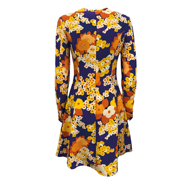 CARVEN orange and purple floral dress