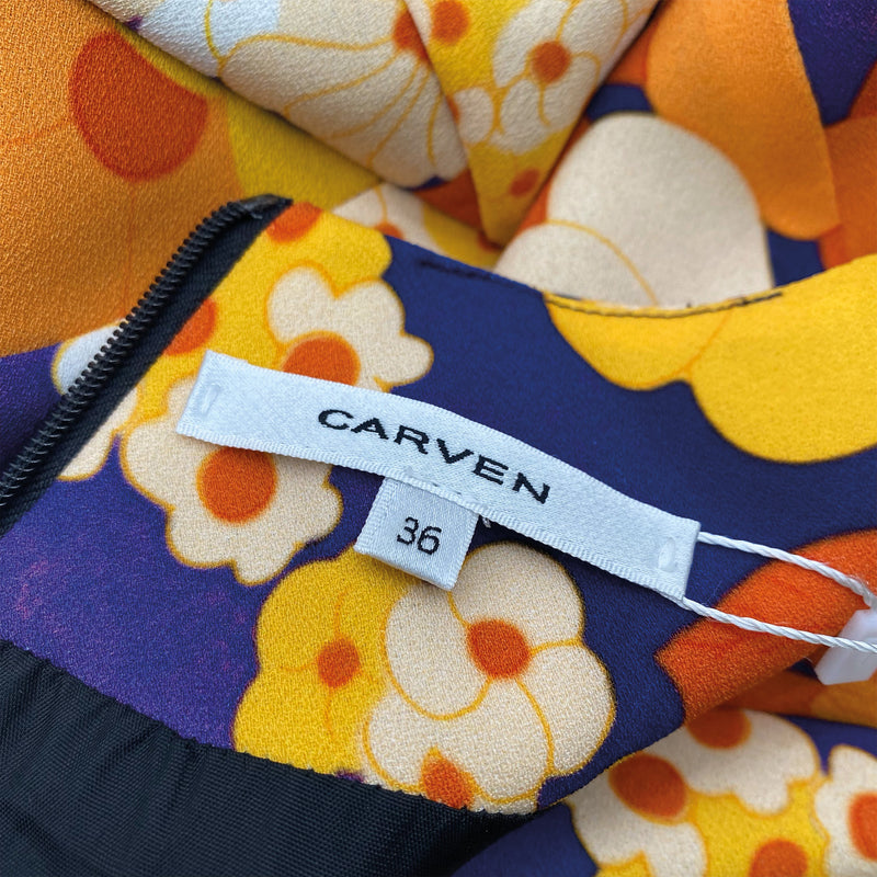 CARVEN orange and purple floral dress