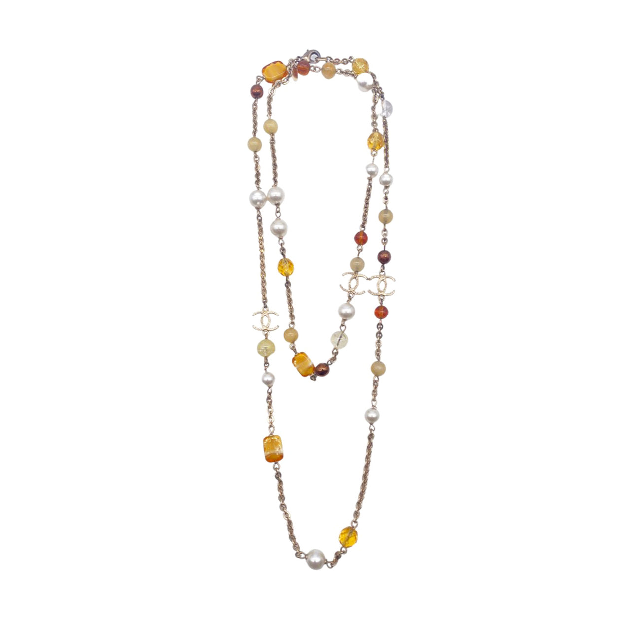 CHANEL CC amber and pearl necklace – Loop Generation